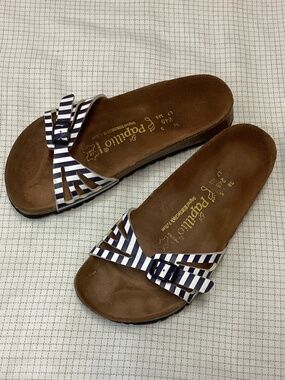 Birkenstock Papillio sandals Molina navy striped upper women’s 7 EU 38